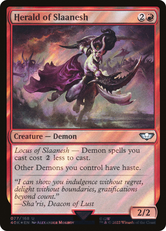 Herald of Slaanesh | Warhammer 40,000 Commander #77s [foil]