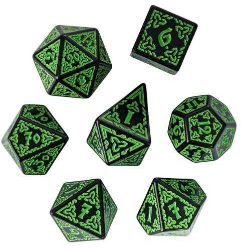 Acrylic Patterned Dice (Celtic Knot)