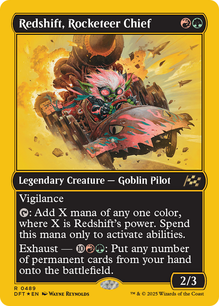 Redshift, Rocketeer Chief | Aetherdrift #489 [foil]