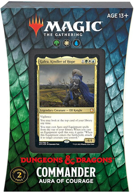 Magic: The Gathering Commander Deck - Aura of Courage - Dungeons & Dragons