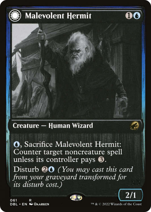 Malevolent Hermit // Benevolent Geist | Innistrad: Double Feature #61 [foil]