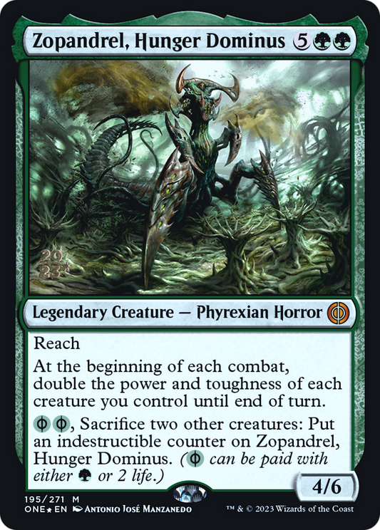 Zopandrel, Hunger Dominus | Phyrexia: All Will Be One Promos #195s [foil]